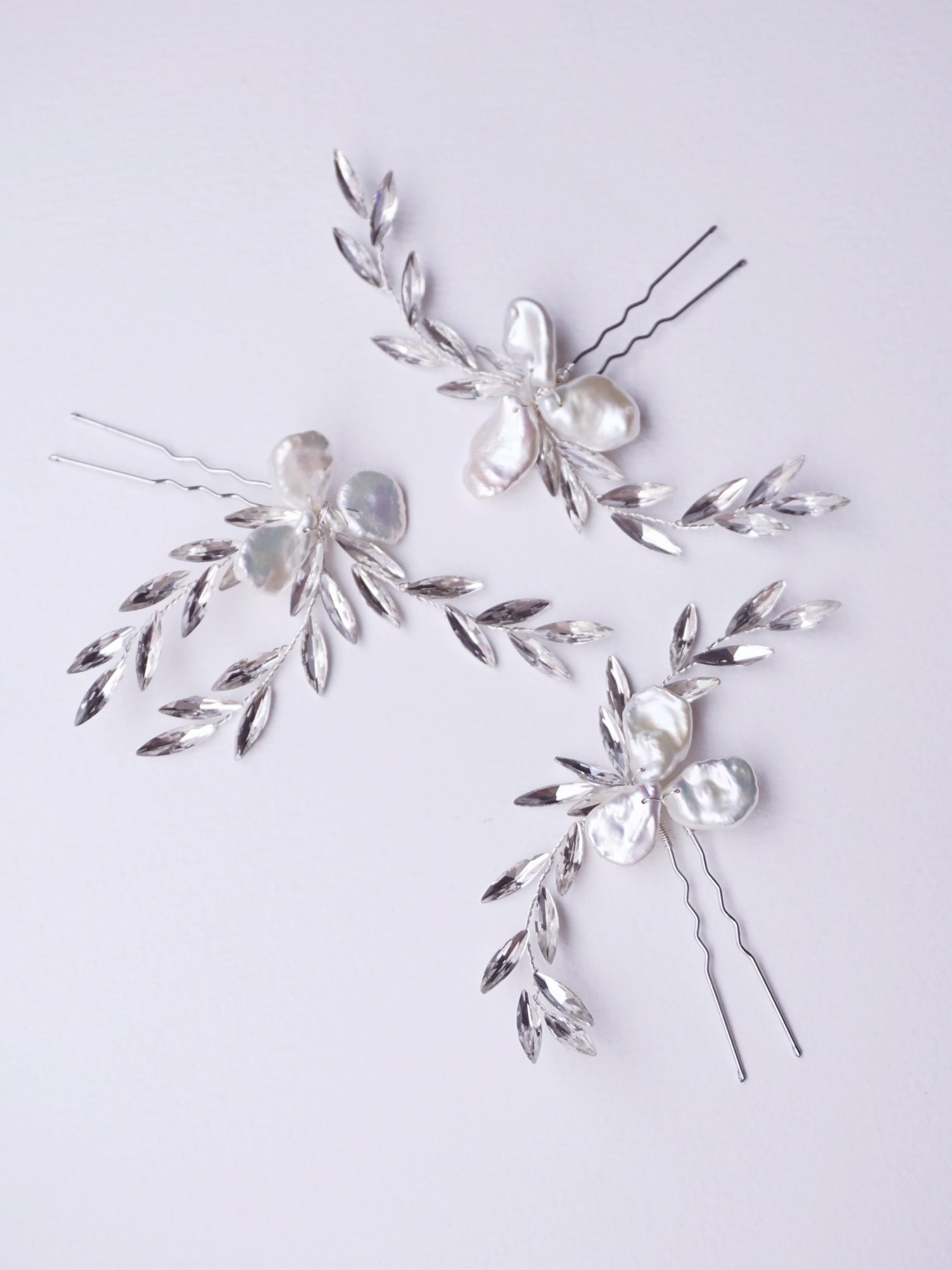 Perla Sparkle Pearl Hairpin Set